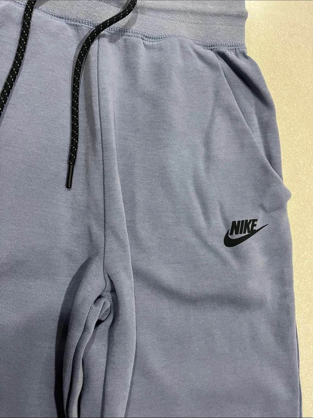 Nike Tech Light Blue Joggers with Black Accents